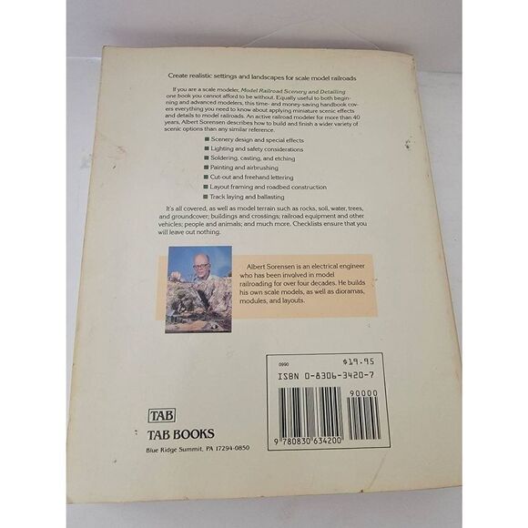 Model Railroad Scenery and Detailing by Albert A. Sorense Paperback 1st Edition - Picture 3 of 6